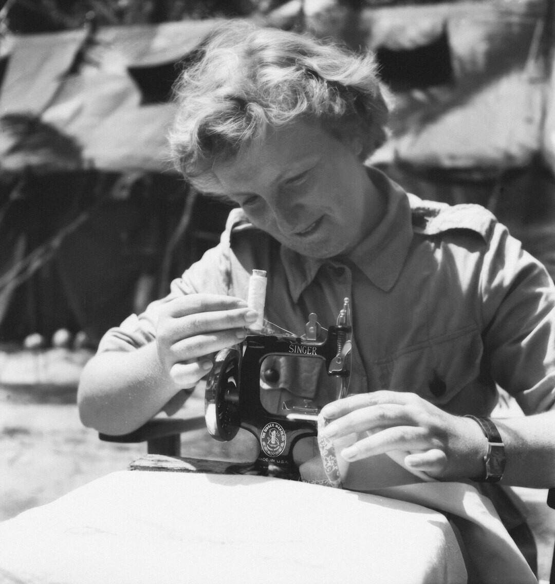 Elderly Croatian woman making traditional lace on the island of Pag